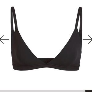 SKIMS Black Triangle Bralette - Minimal Seamless Design